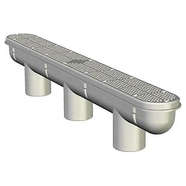 Molded Products 25506-321-000 32 in. PVC Channel Main Drain with Sump; Gray - 40 per Box 25506-321-000 - main